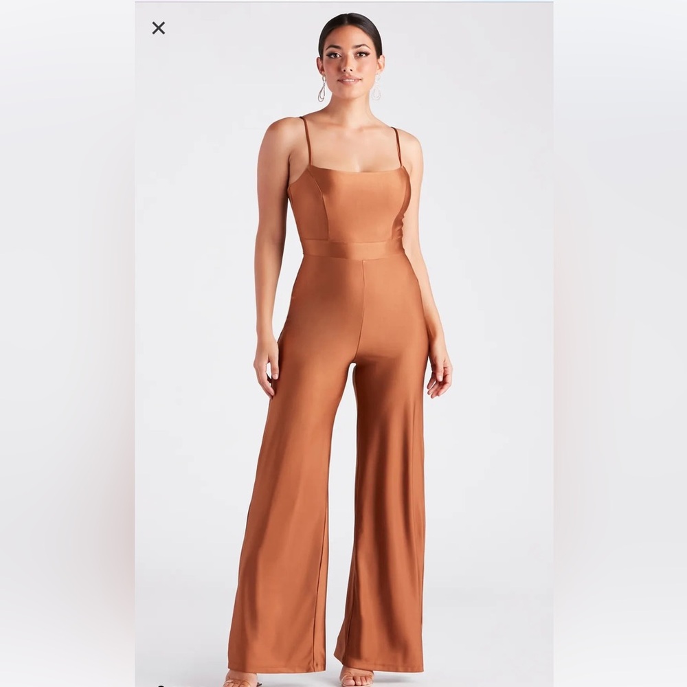 Bronze Wide Leg Jumpsuit
